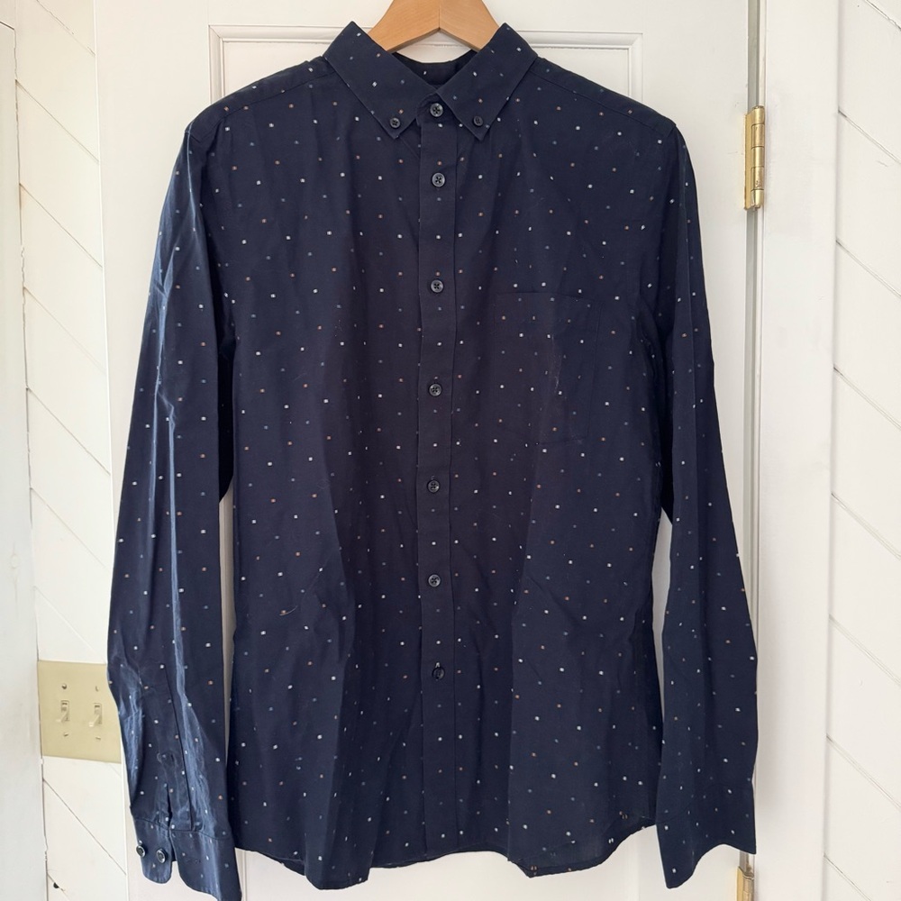 Goodfellow & Co Men's M Navy Blue Button-Down Shirt